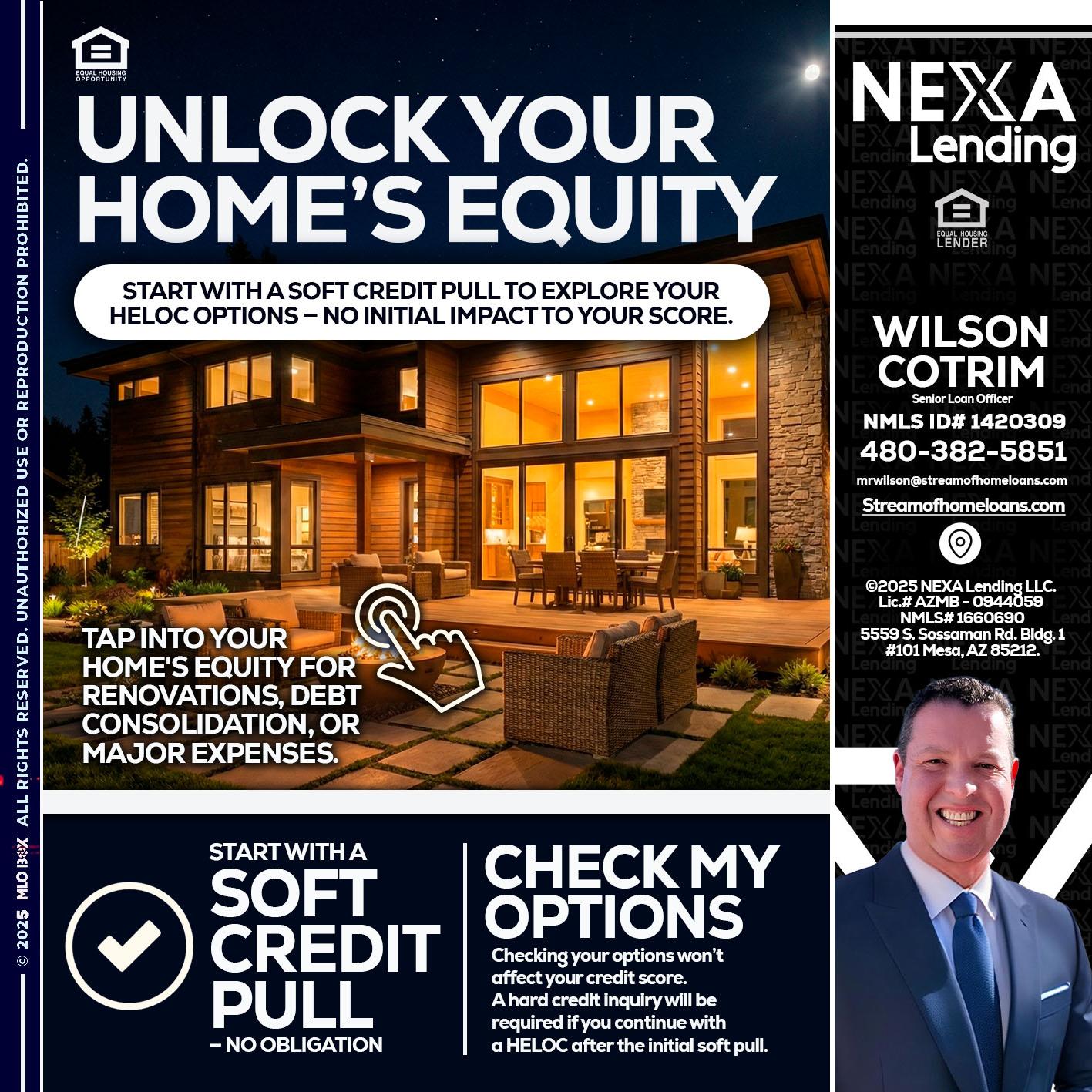 UNLOCK YOUR HOMES - Wilson Cotrim -Senior Loan Officer