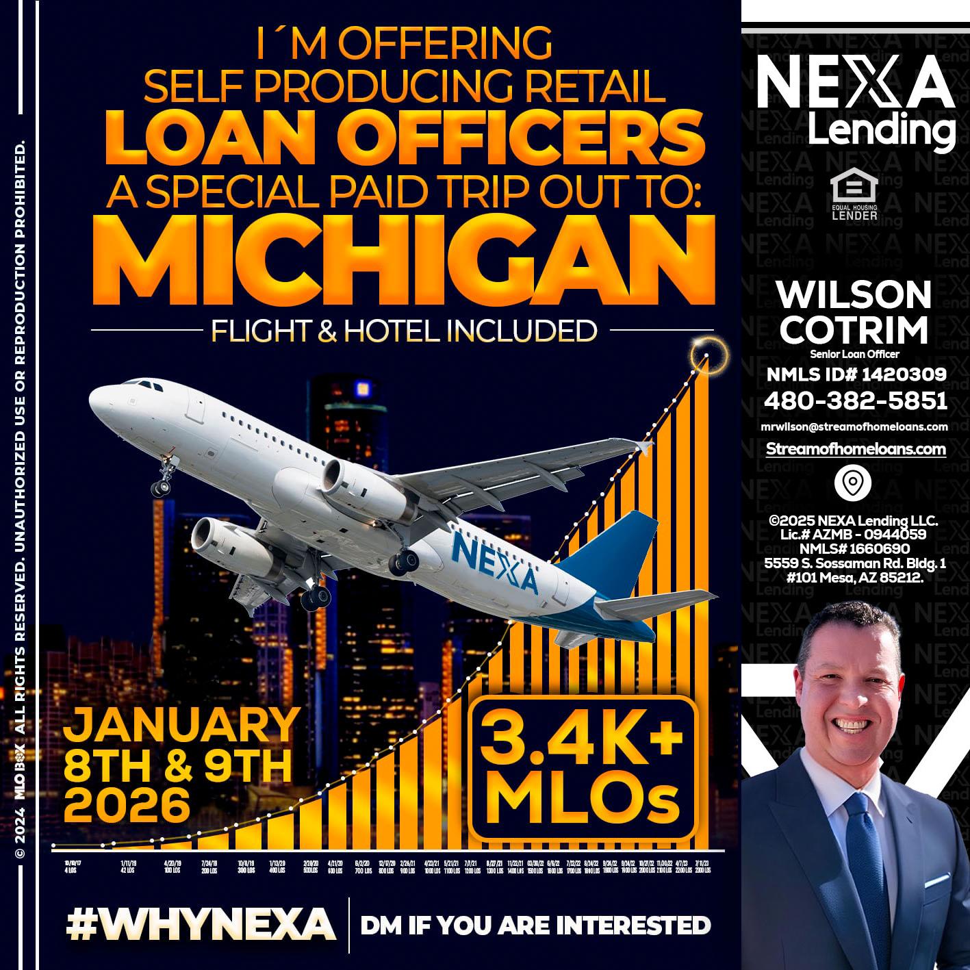 MICHIGAN TRIP - Wilson Cotrim -Senior Loan Officer