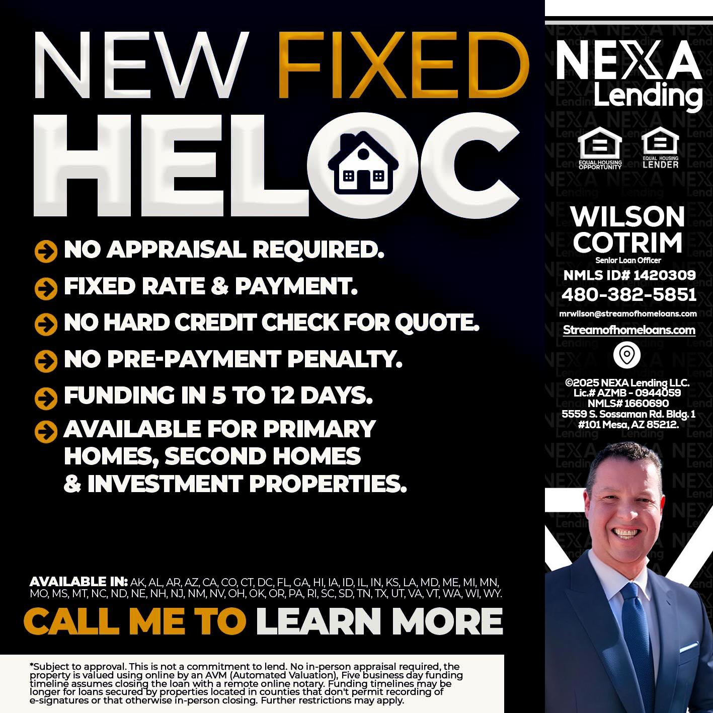HELOC - Wilson Cotrim -Senior Loan Officer
