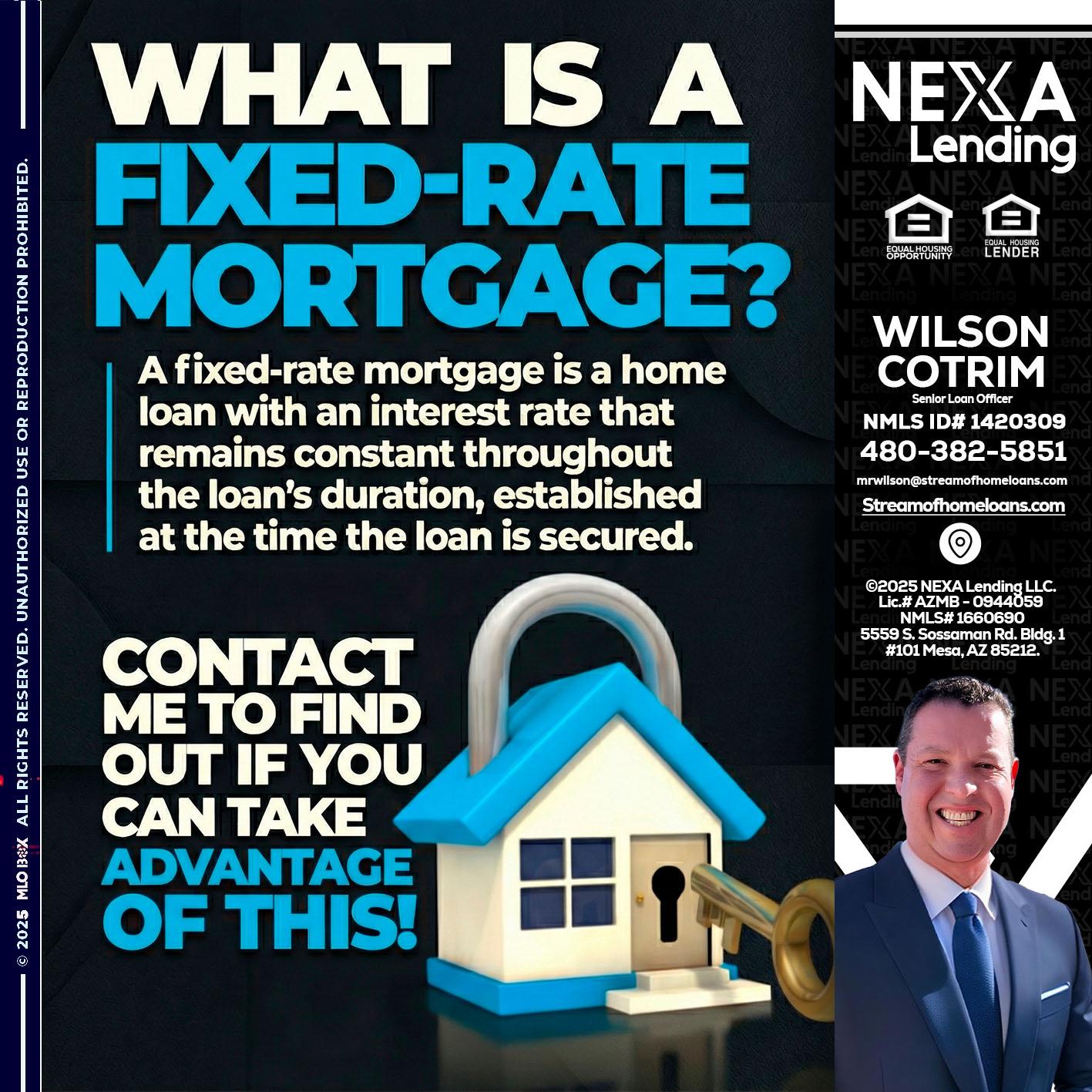 WHAT IS  A FIXED - Wilson Cotrim -Senior Loan Officer