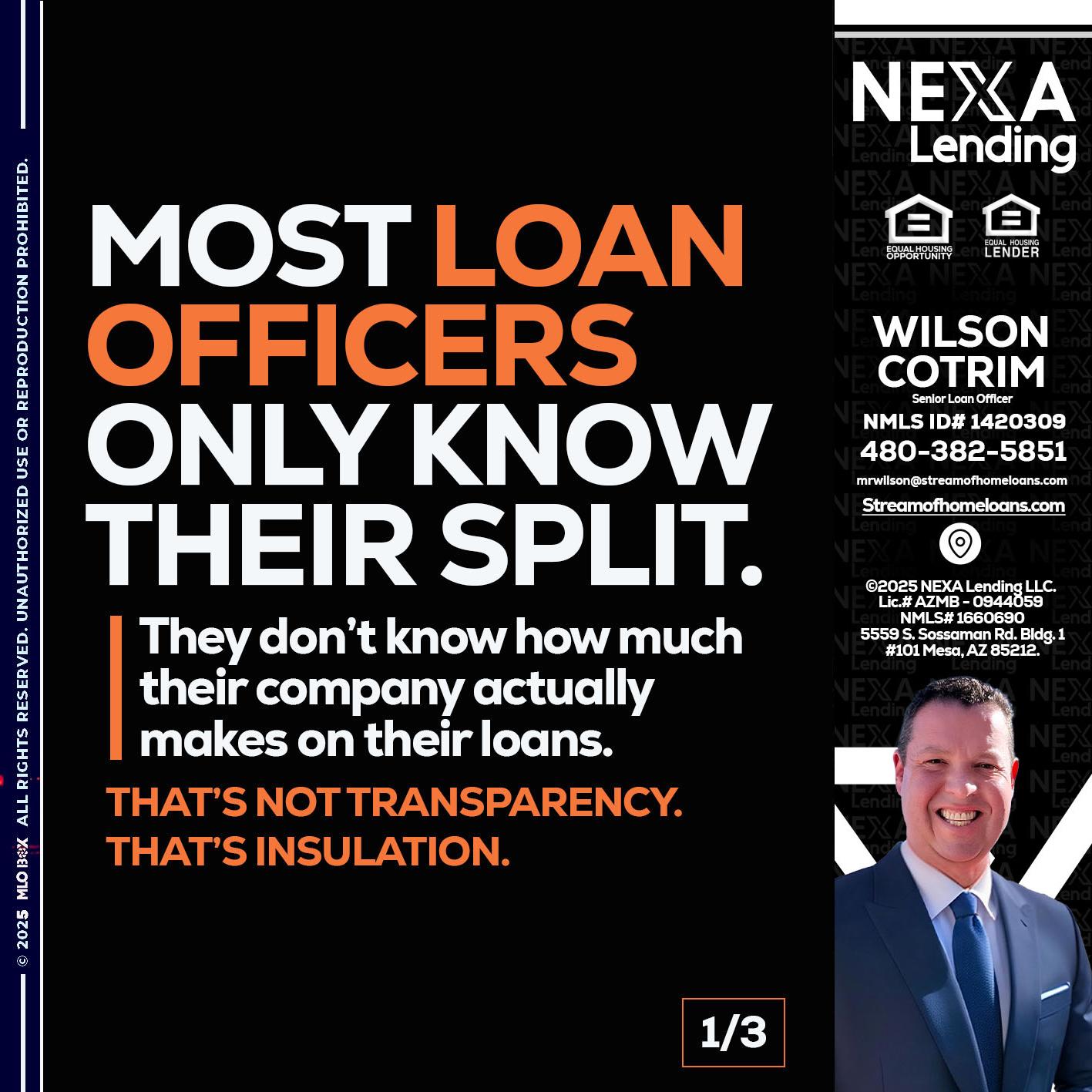1 OF 3 - Wilson Cotrim -Senior Loan Officer