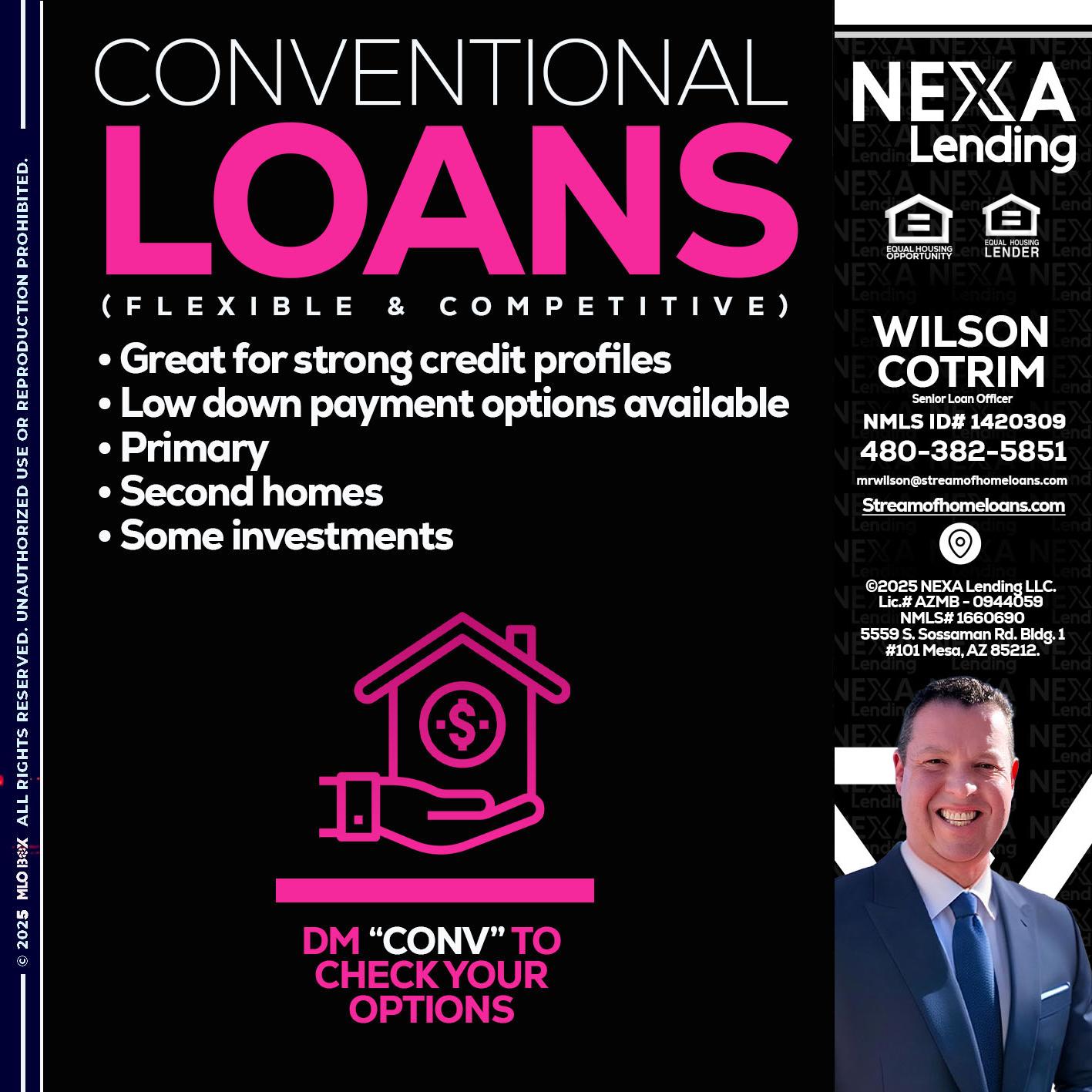 CONVENTIONAL LOANS - Wilson Cotrim -Senior Loan Officer