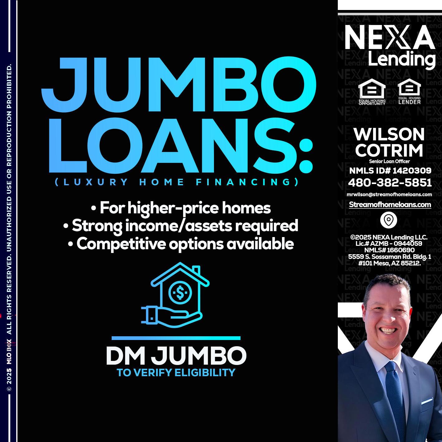 JUMBO LOANS - Wilson Cotrim -Senior Loan Officer