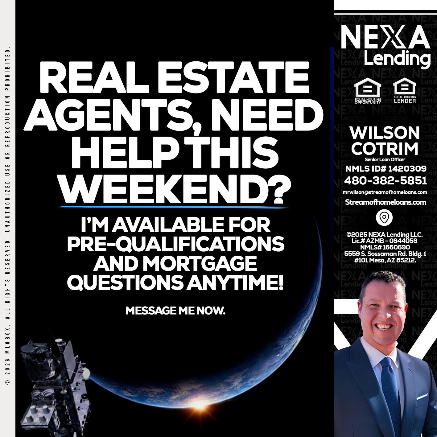 REAL ESTATE AGENTS - Wilson Cotrim -Senior Loan Officer