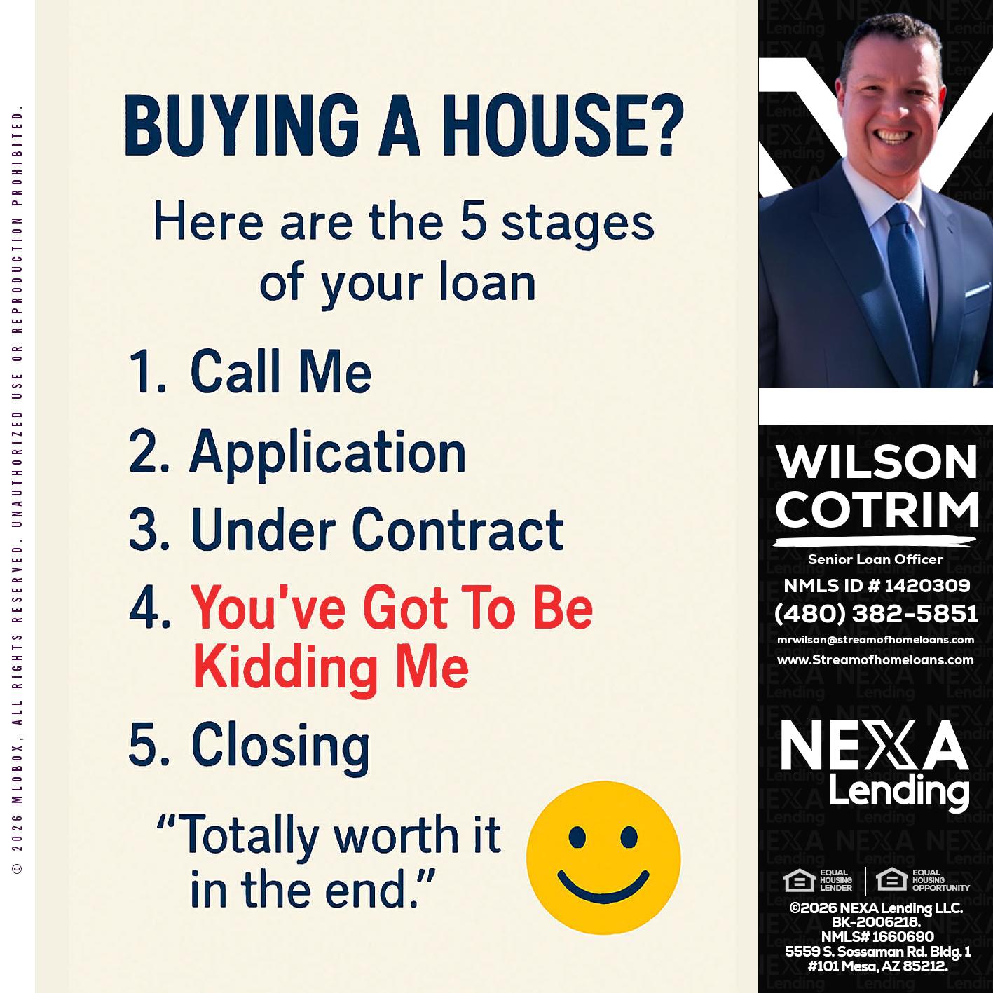BUYING A HOUSE - Wilson Cotrim -Senior Loan Officer