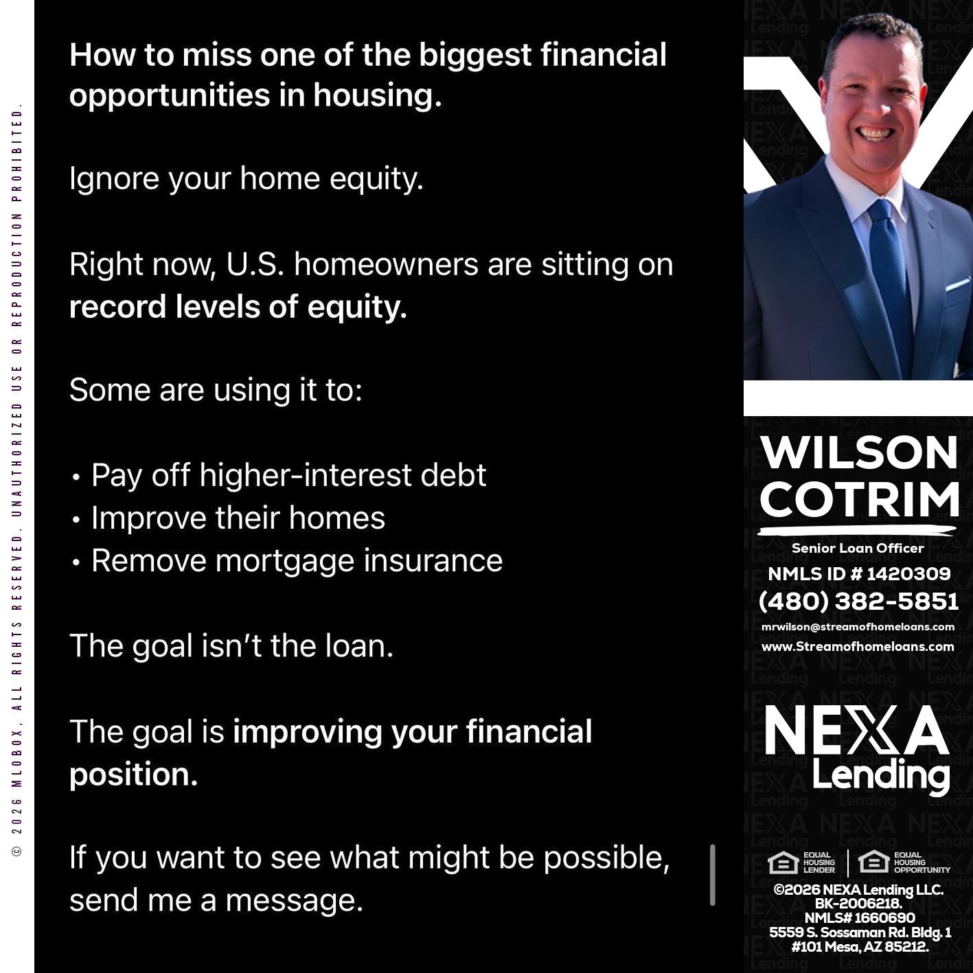 how to miss - Wilson Cotrim -Senior Loan Officer