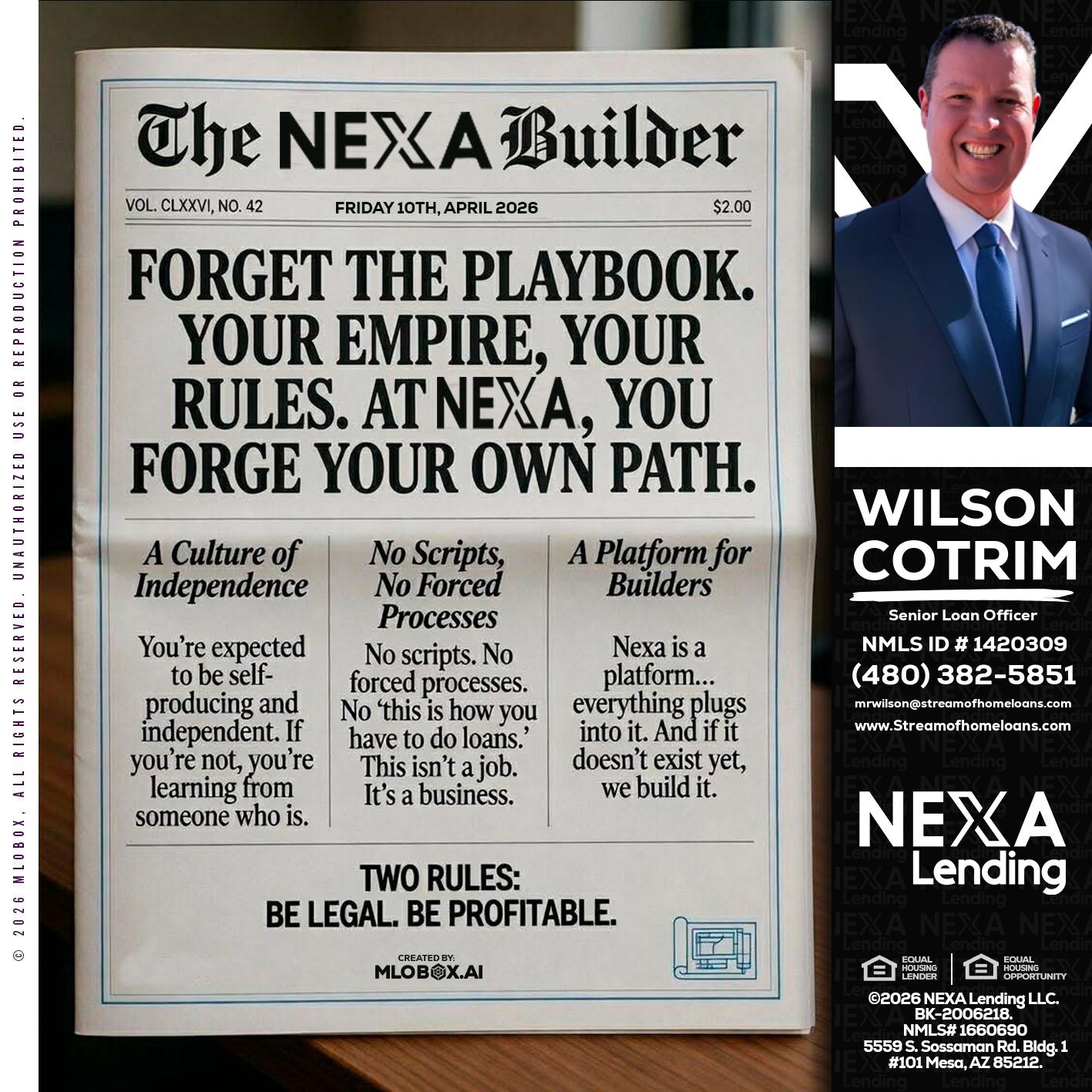 THE NEXA BUILDER - Wilson Cotrim -Senior Loan Officer