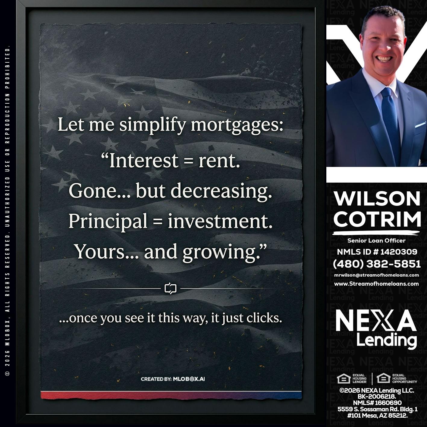 LET ME SIMPLIFY - Wilson Cotrim -Senior Loan Officer