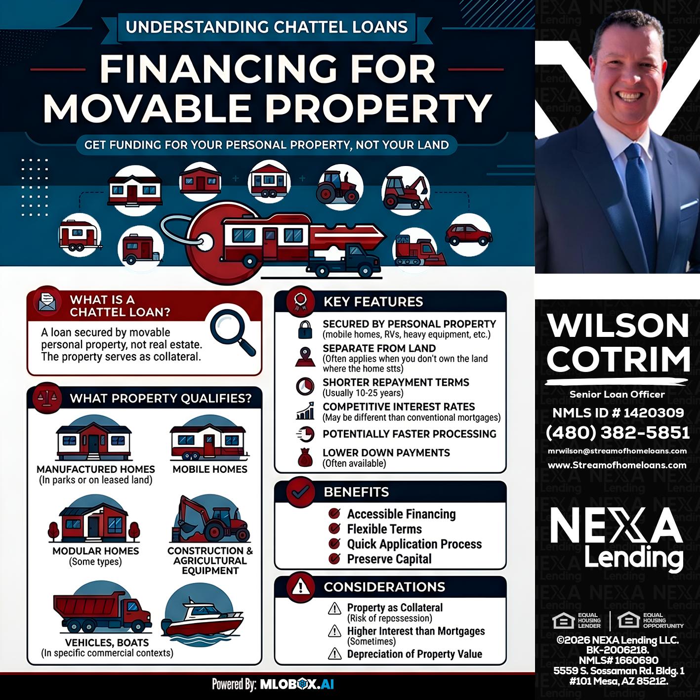 Chattel Loans - Wilson Cotrim -Senior Loan Officer