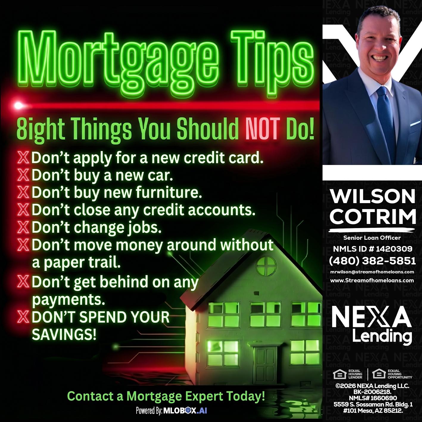 Mortgage Tips at your Door - Wilson Cotrim -Senior Loan Officer