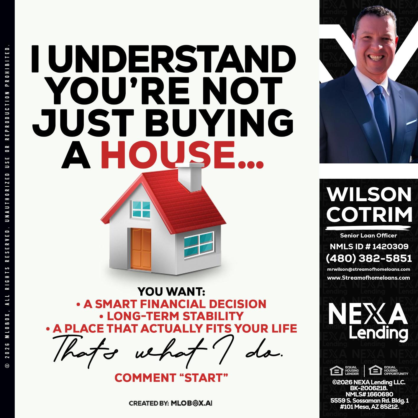 I UNDERSTAND - Wilson Cotrim -Senior Loan Officer