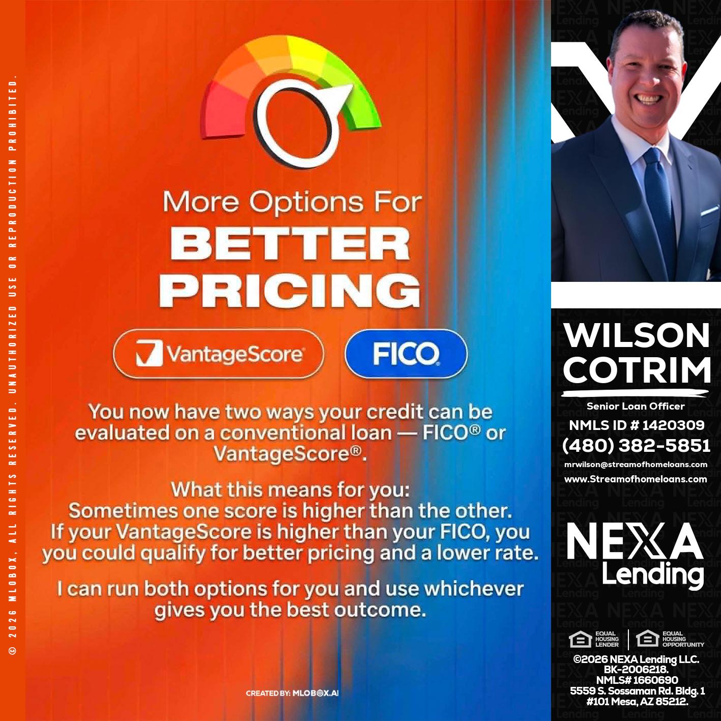 BETTER PRICING - Wilson Cotrim -Senior Loan Officer