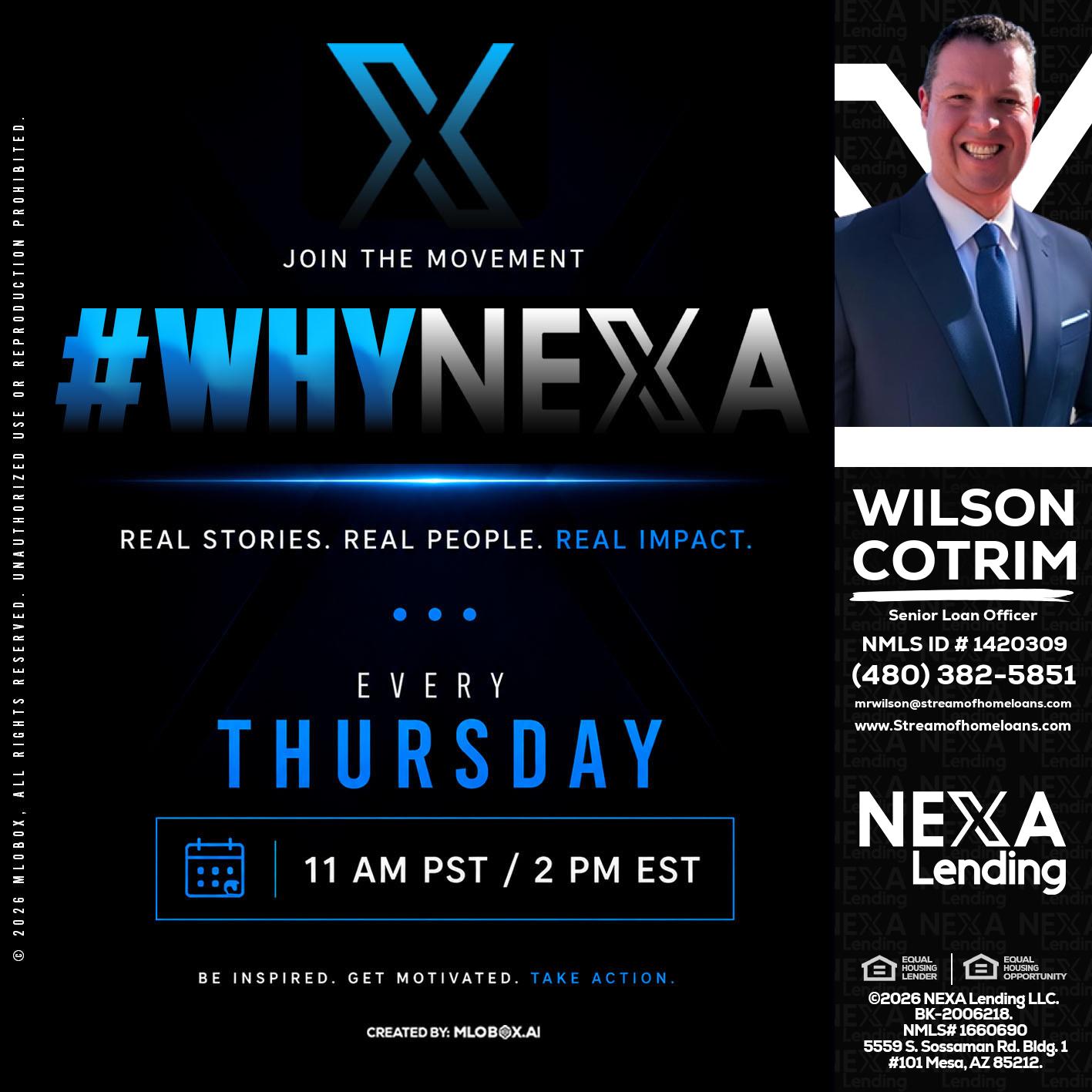 why NEXA - Wilson Cotrim -Senior Loan Officer