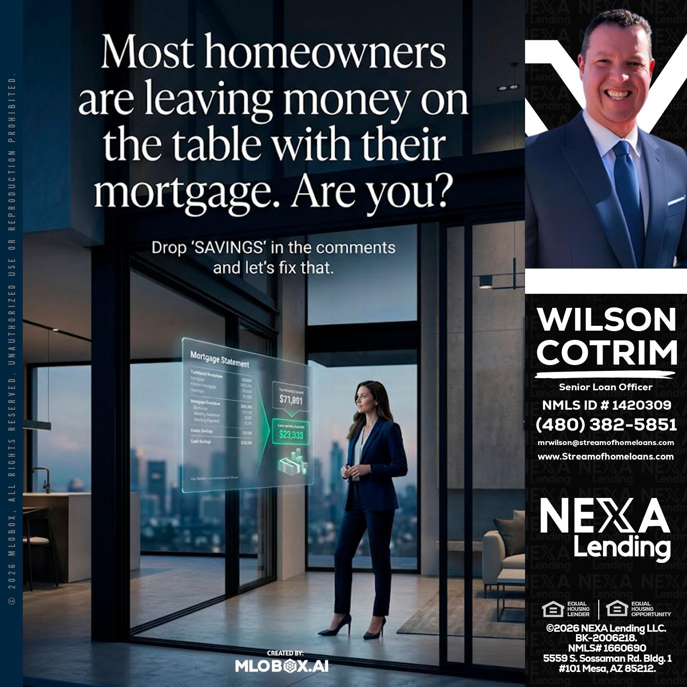 MOST OWNERS - Wilson Cotrim -Senior Loan Officer