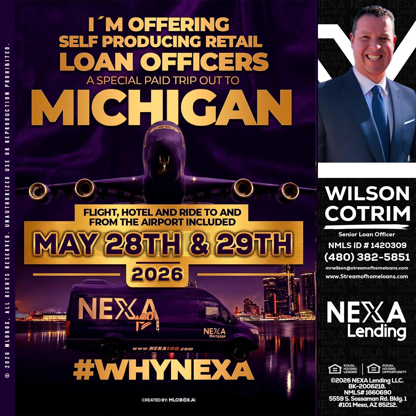 MICHIGAN - Wilson Cotrim -Senior Loan Officer