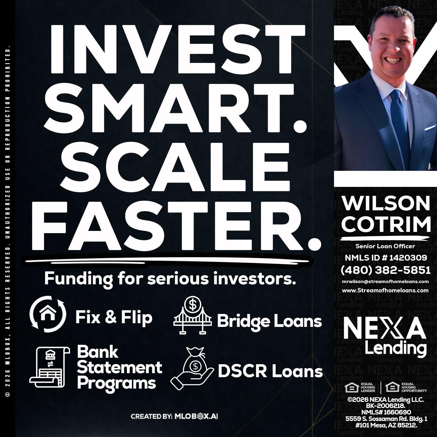 INVEST SMART - Wilson Cotrim -Senior Loan Officer
