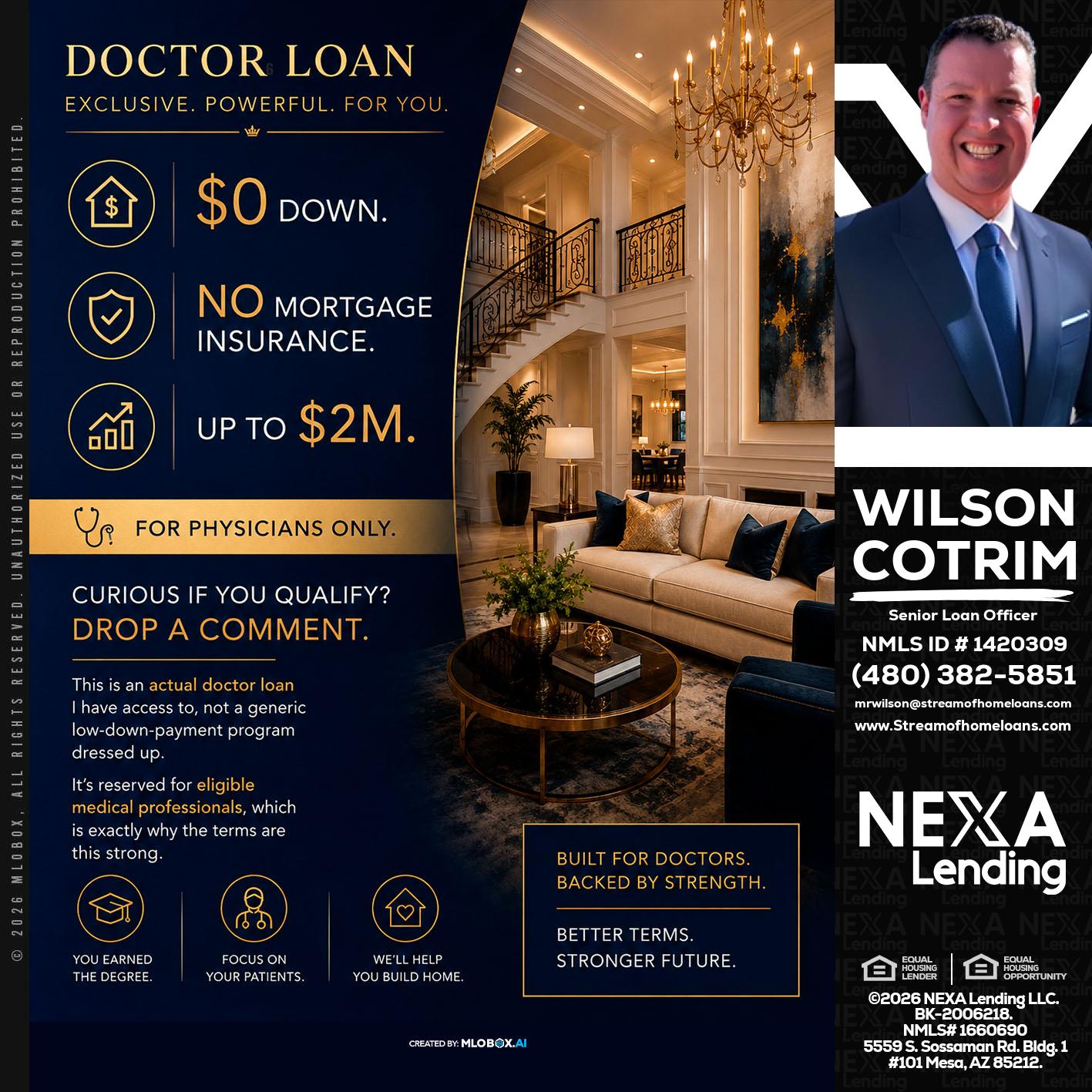 DOCTOR LOANS - Wilson Cotrim -Senior Loan Officer