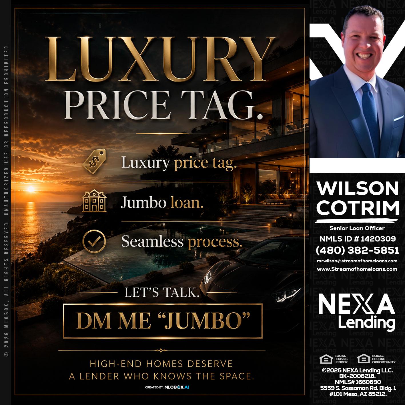 LUXURY PRICE - Wilson Cotrim -Senior Loan Officer